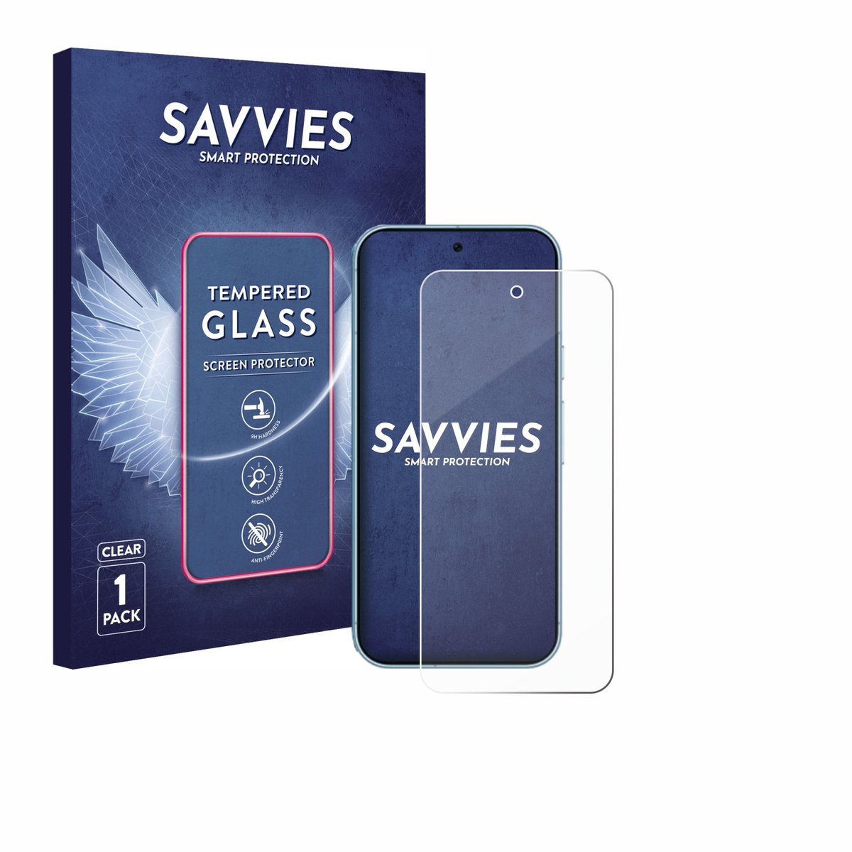 Savvies - Glas Screenprotector voor Google Pixel 9 Pro - Gehard Beschermglas 9H