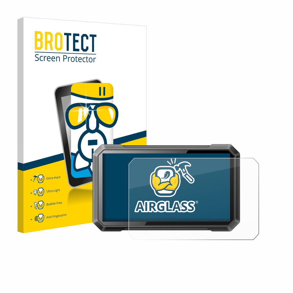 Screenprotector voor Ricoel Motorcycle CarPlay C7 II Beschermglas transparant