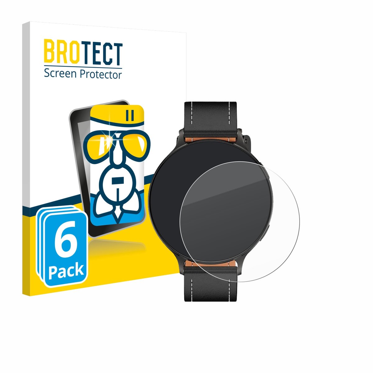 Screenprotector 6 Stuks voor Pireware Nano Smartwatch Beschermglas transparant