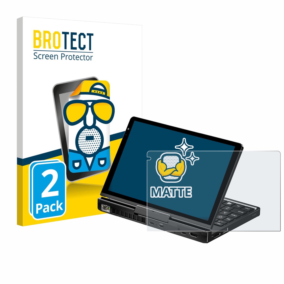 BROTECT - Screenprotector voor GPD Pocket 4 - Folie Beschermfolie matte 2 Stuks