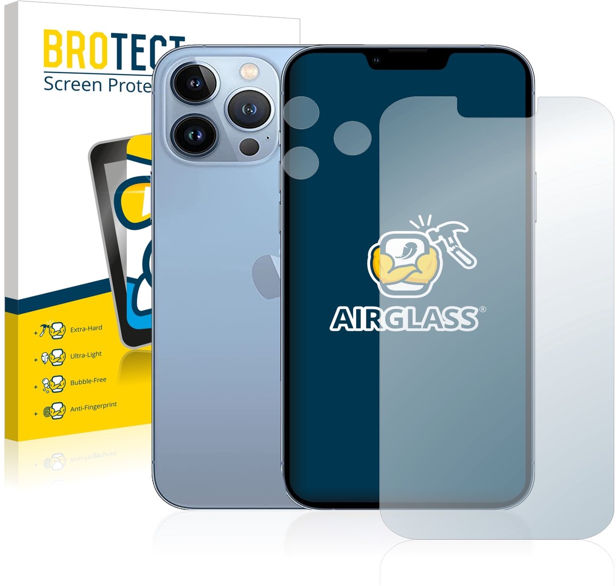 Screenprotector voor Apple iPhone 13 Pro Max (Voor+Camera) Beschermglas transparant