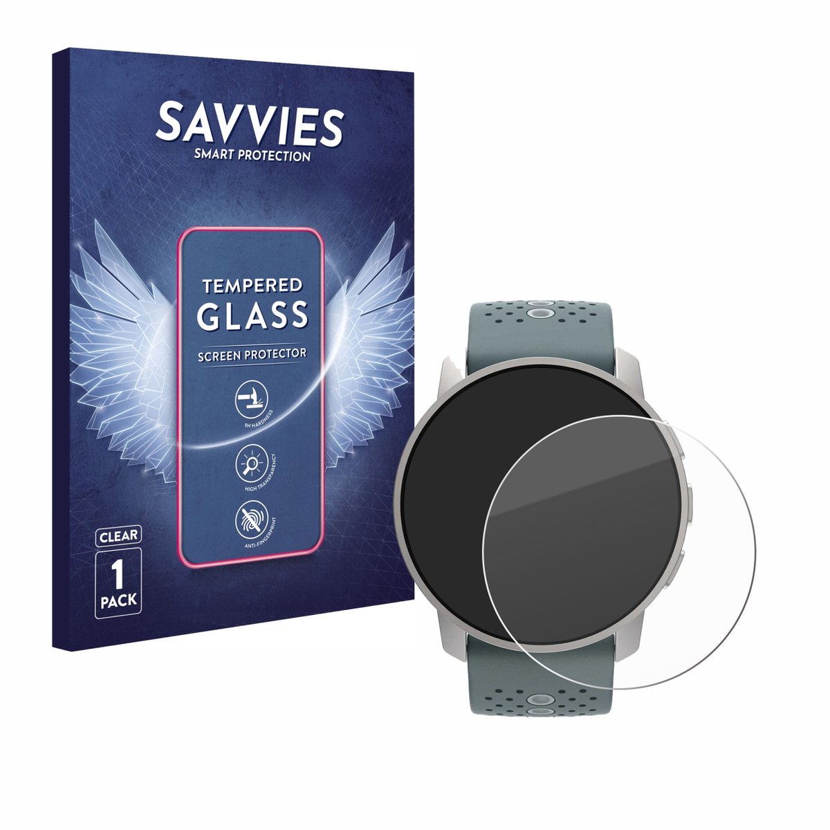 Savvies - Glas Screenprotector voor Suunto 9 Peak - Gehard Beschermglas 9H