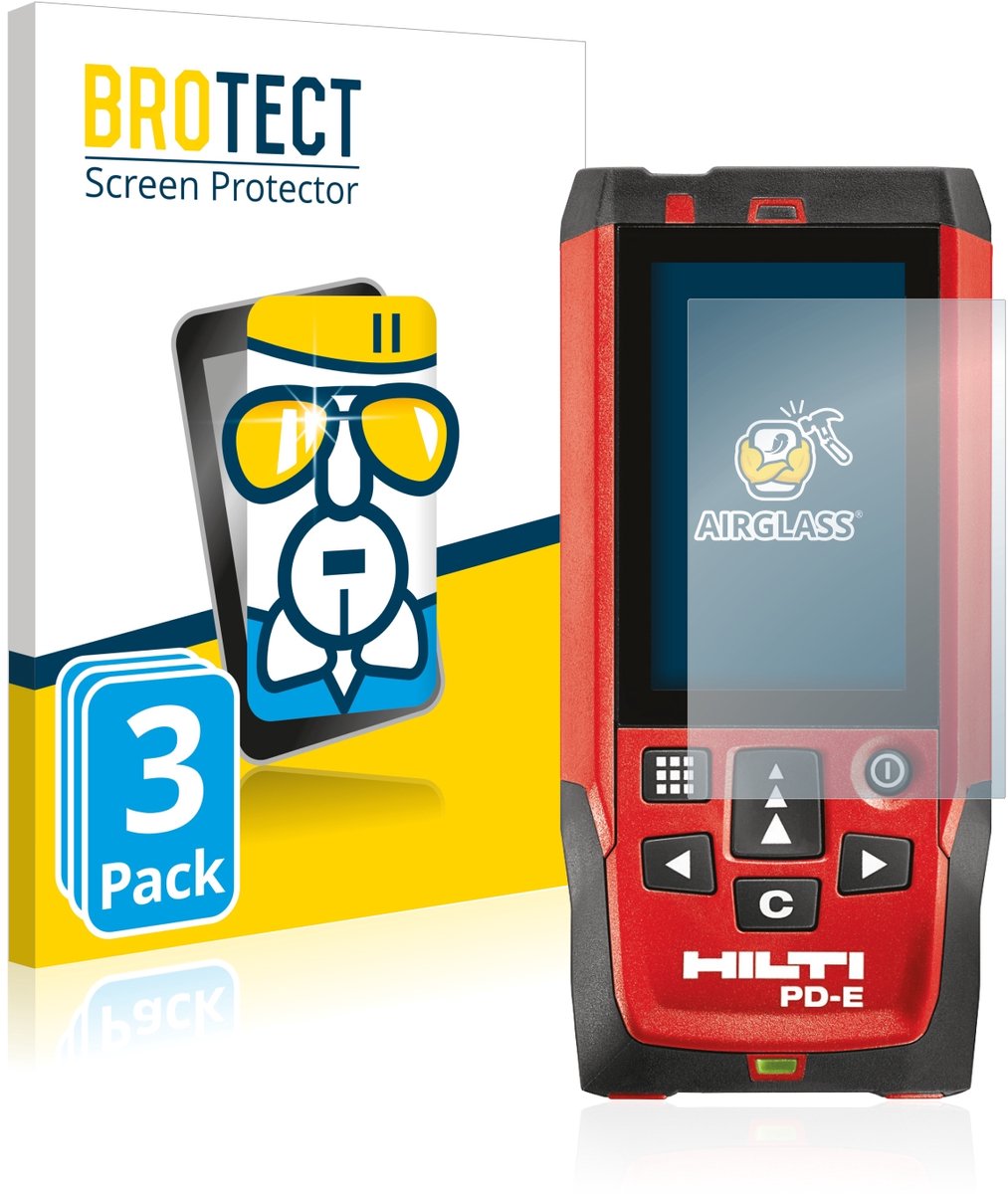 Screenprotector 3 Stuks voor Hilti PD-E Beschermglas transparant