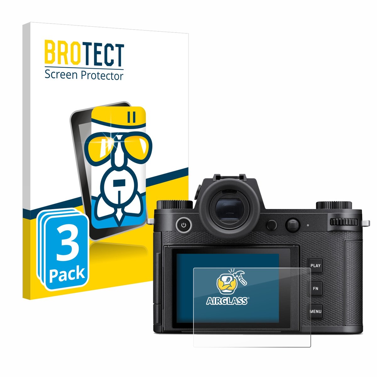 Screenprotector 3 Stuks voor Leica SL3 / SL3-S Beschermglas transparant