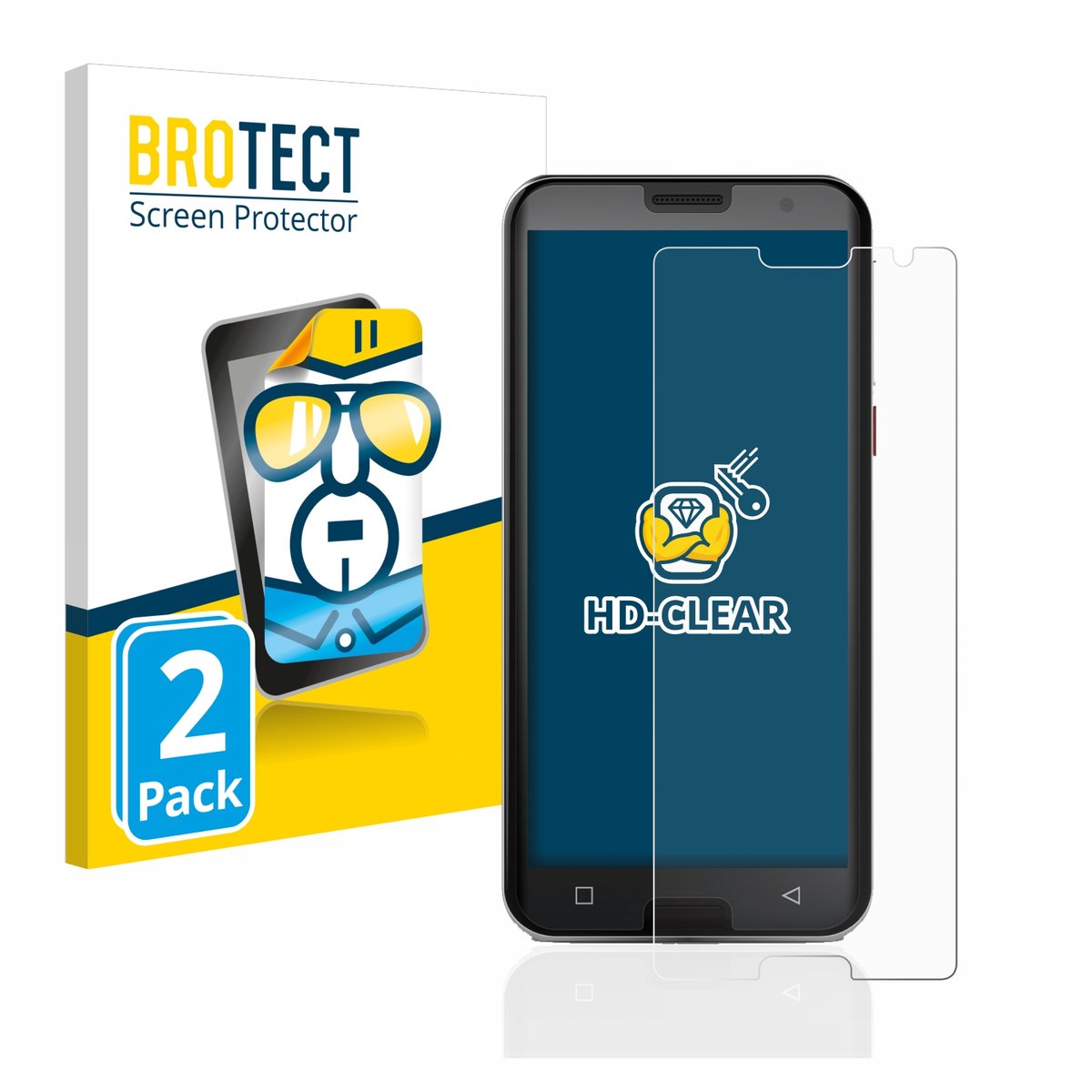 BROTECT - Screenprotector voor Emporia Smart 5 - Folie Beschermfolie transparant 2 Stuks