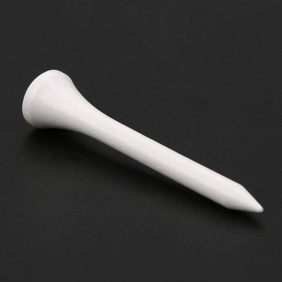 100 Stuks Houten Golf Tees Wit - 54mm Trainings Tees voor Golf van Merkloos — afbeelding 5