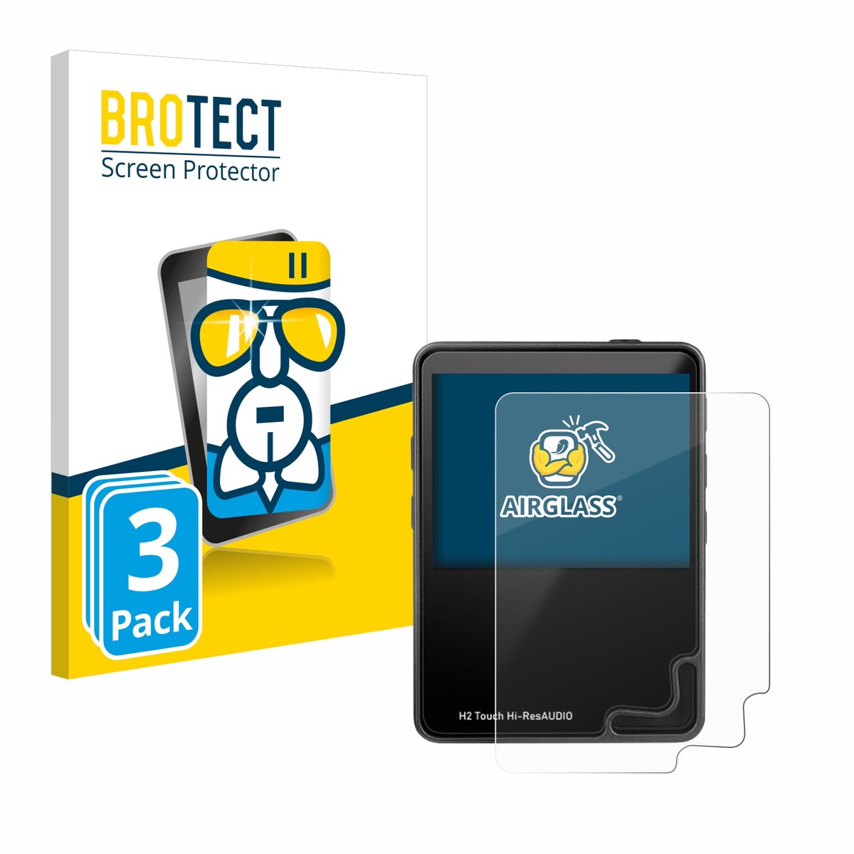 Screenprotector 3 Stuks voor HifiWalker H2 touch Beschermglas transparant