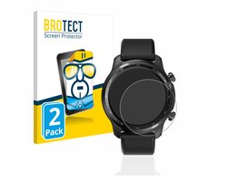 BROTECT - Screenprotector voor Mobvoi Ticwatch Pro 3 Ultra GPS - Folie Beschermfolie transparant 2 Stuks