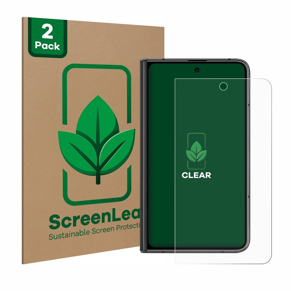 2 Stuks Screenprotector voor Google Pixel Fold (Extern Beeldscherm) - Hoogwaardige Beschermfolie transparant