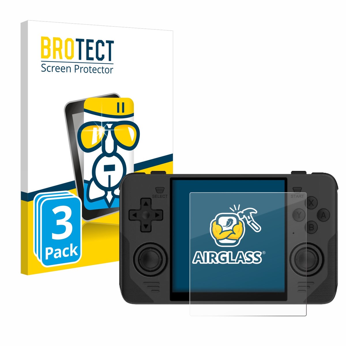 Screenprotector 3 Stuks voor Powkiddy RGB30 Beschermglas transparant