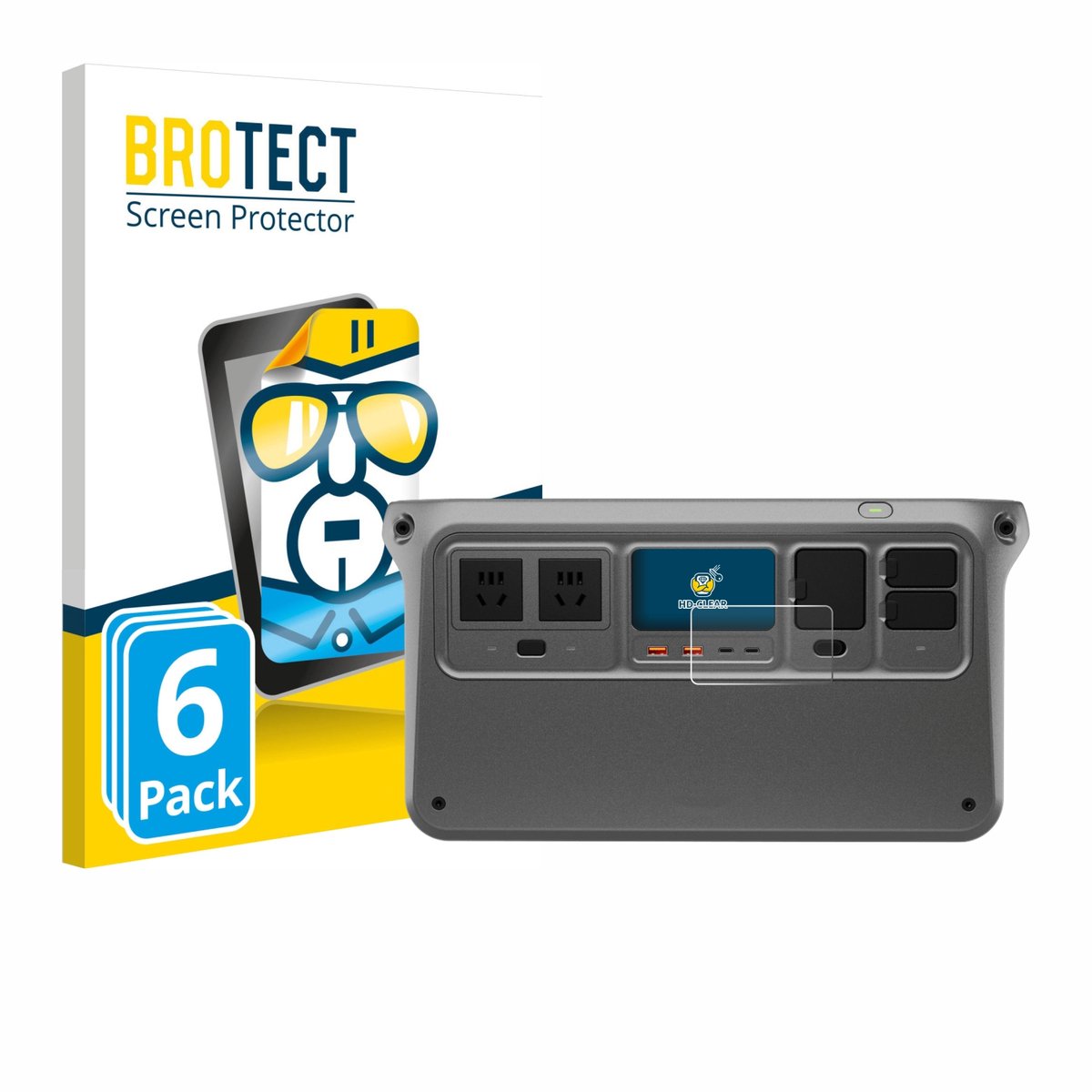 BROTECT - Screenprotector voor DJI Power 1000 - Folie Beschermfolie transparant 6 Stuks