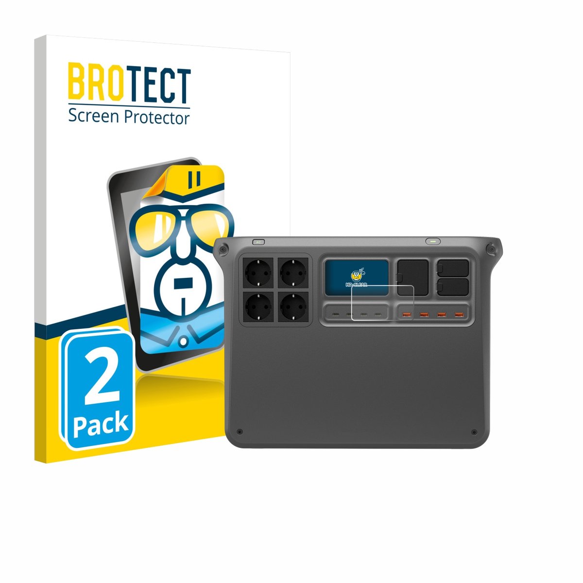 BROTECT - Screenprotector voor DJI Power 2000 - Folie Beschermfolie transparant 2 Stuks