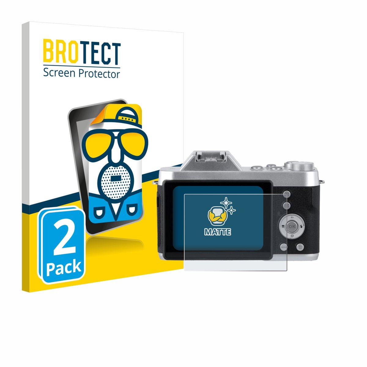 BROTECT - Screenprotector voor Rollei Powerflex 10x Retro - Folie Beschermfolie matte 2 Stuks