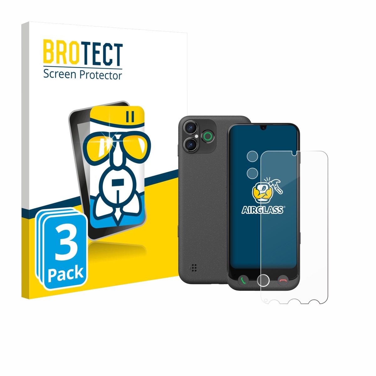Screenprotector 3 Stuks voor Doro Aurora A30 (Voor+Camera) Beschermglas transparant