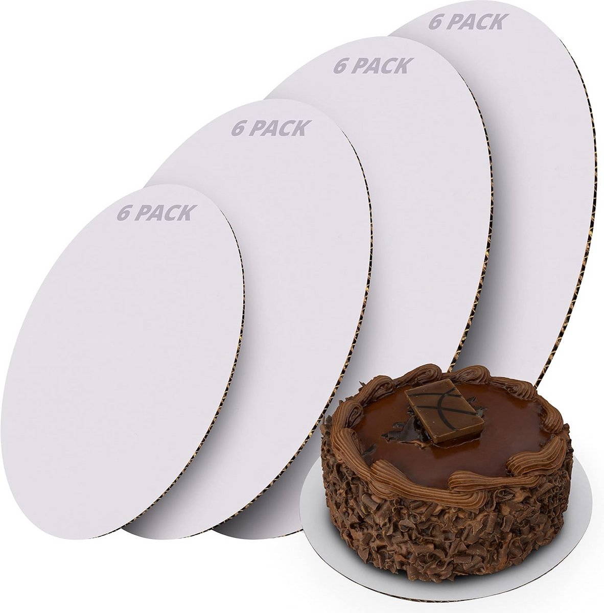24 Ronde Witte Kartonnen Cake Borden in 4 Maten voor Taartdecoratie