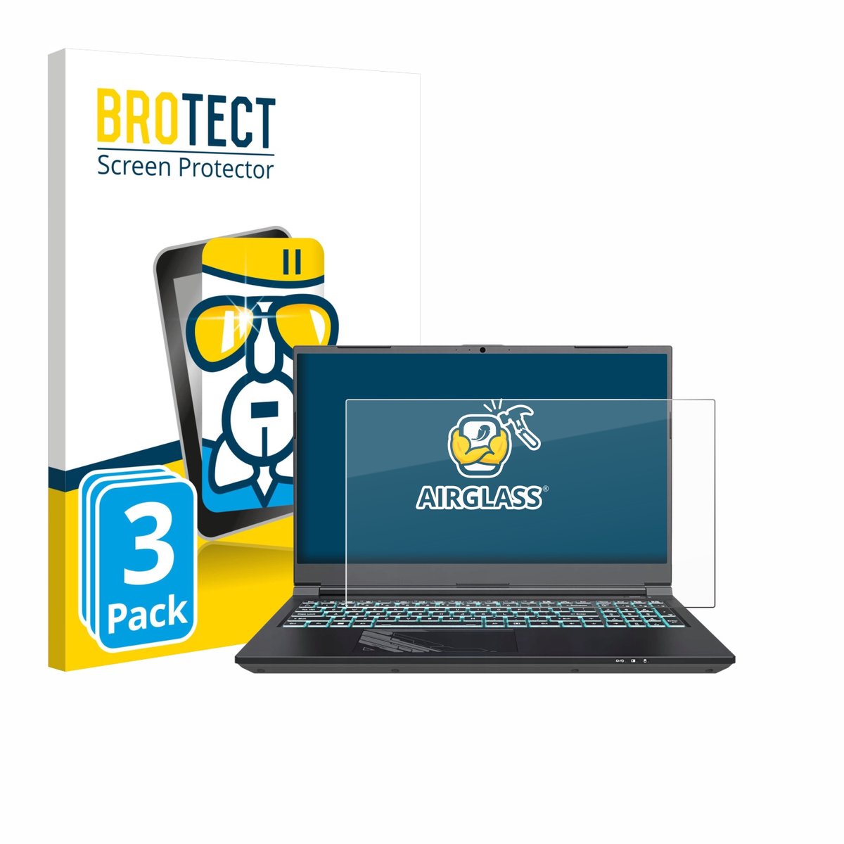 Screenprotector 3 Stuks voor Gigabyte G5 2024 Beschermglas transparant