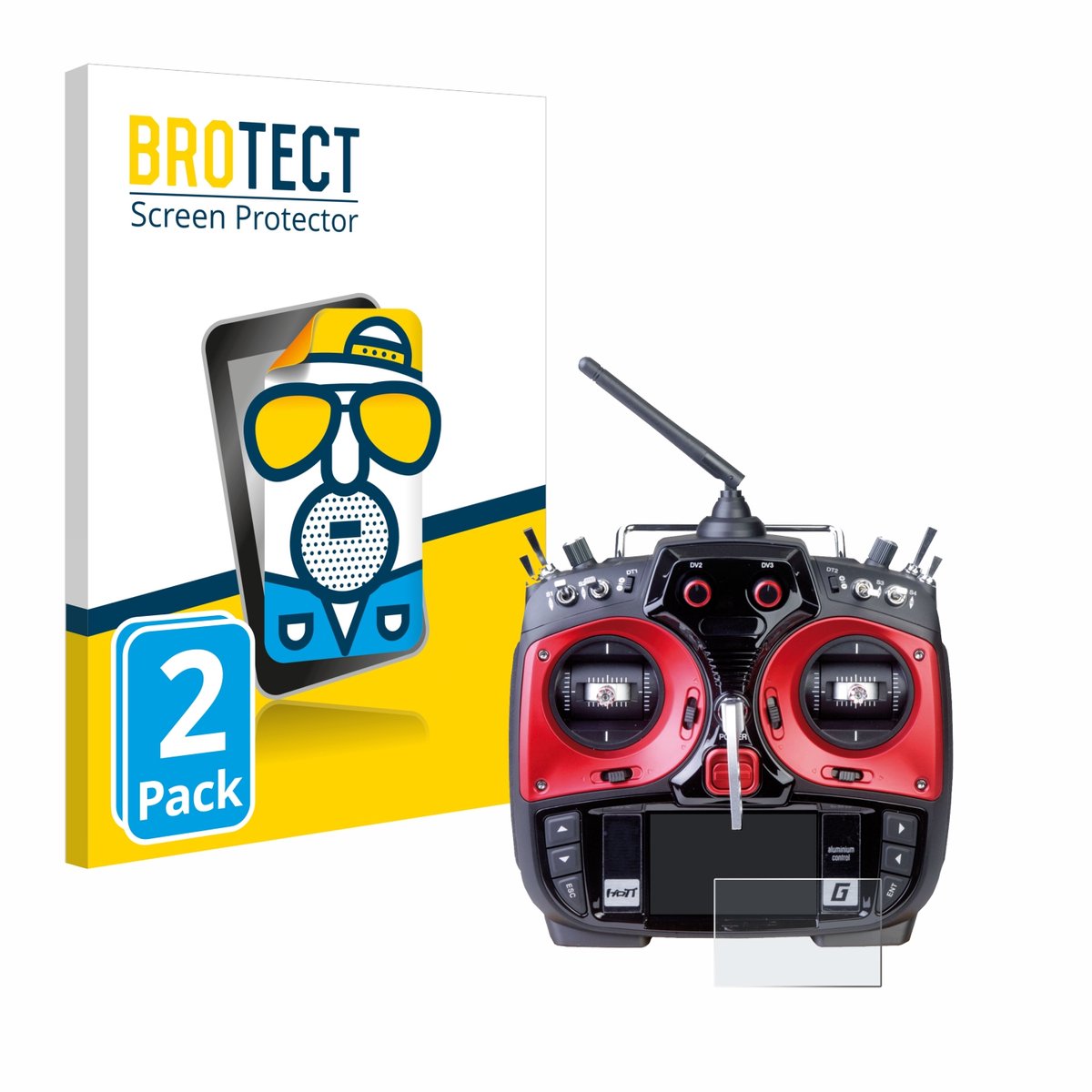 BROTECT - Screenprotector voor Graupner MZ-24 - Folie Beschermfolie matte 2 Stuks