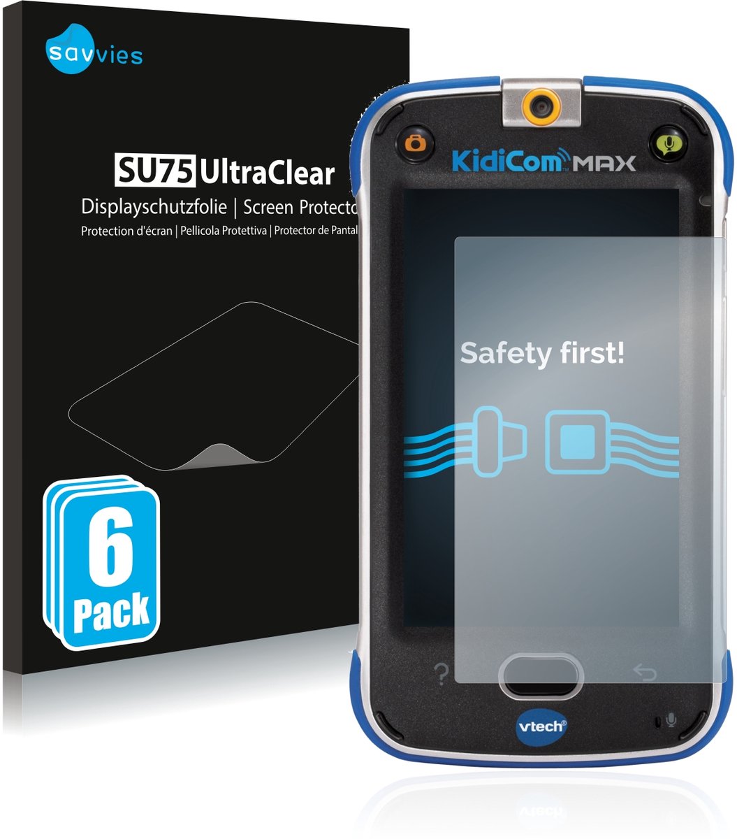 Savvies - Screenprotector voor Vtech Kidicom Max - Folie Beschermfolie transparant 6 Stuks