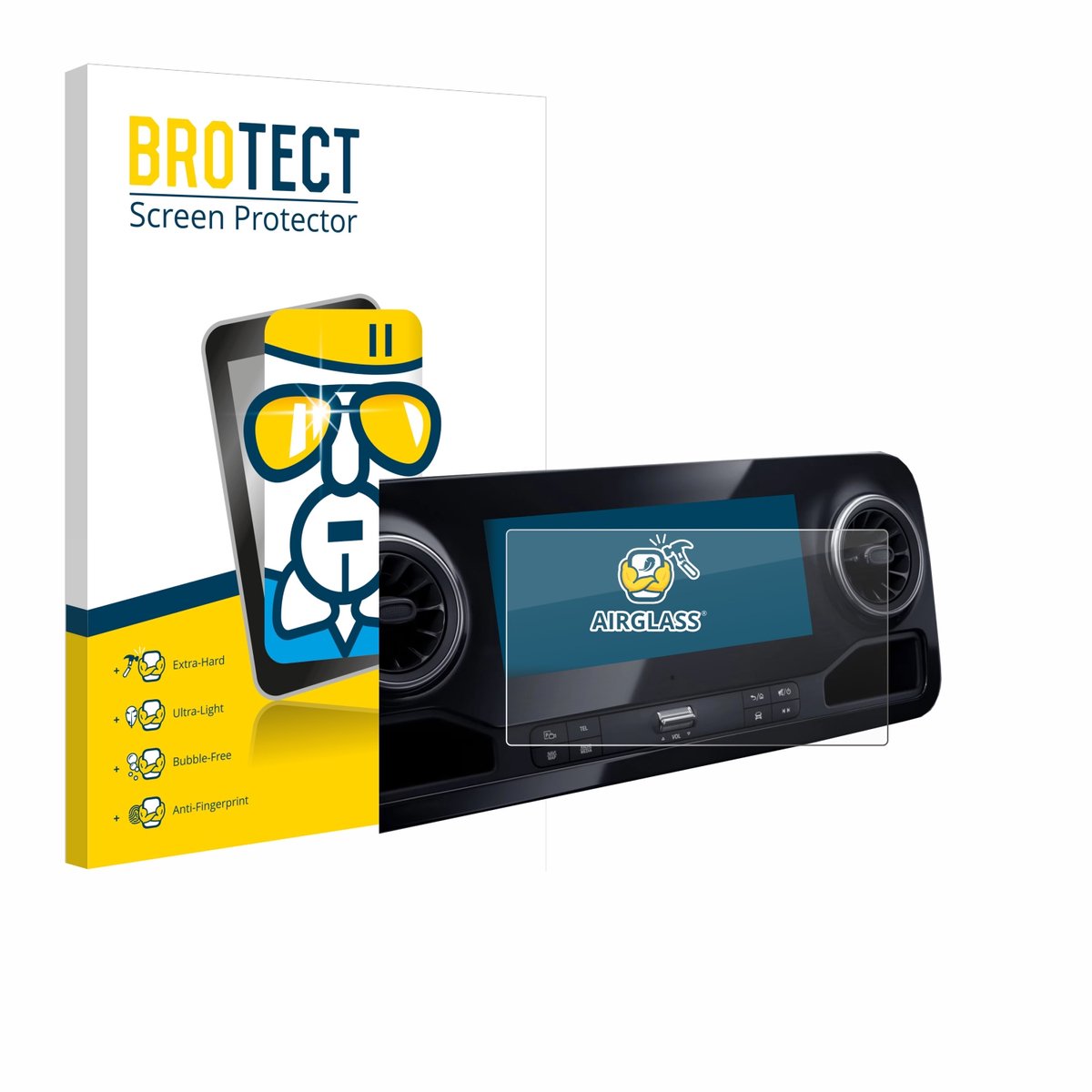 Screenprotector voor Mercedes-Benz Sprinter 2018 MBUX 7" Beschermglas transparant