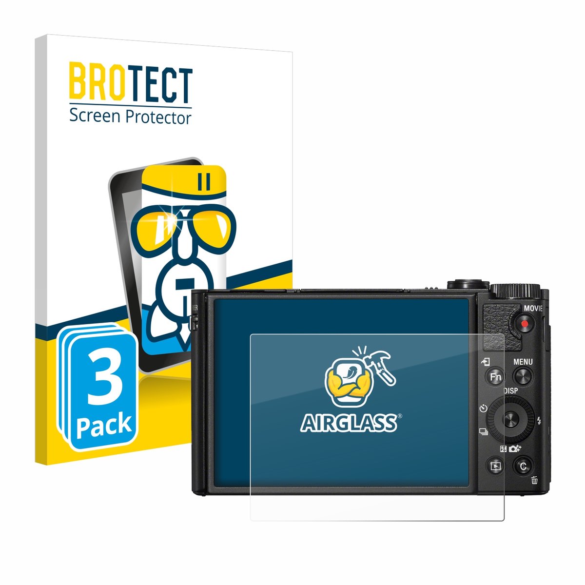Screenprotector 3 Stuks voor Sony Cyber-Shot DSC-HX99 Beschermglas transparant