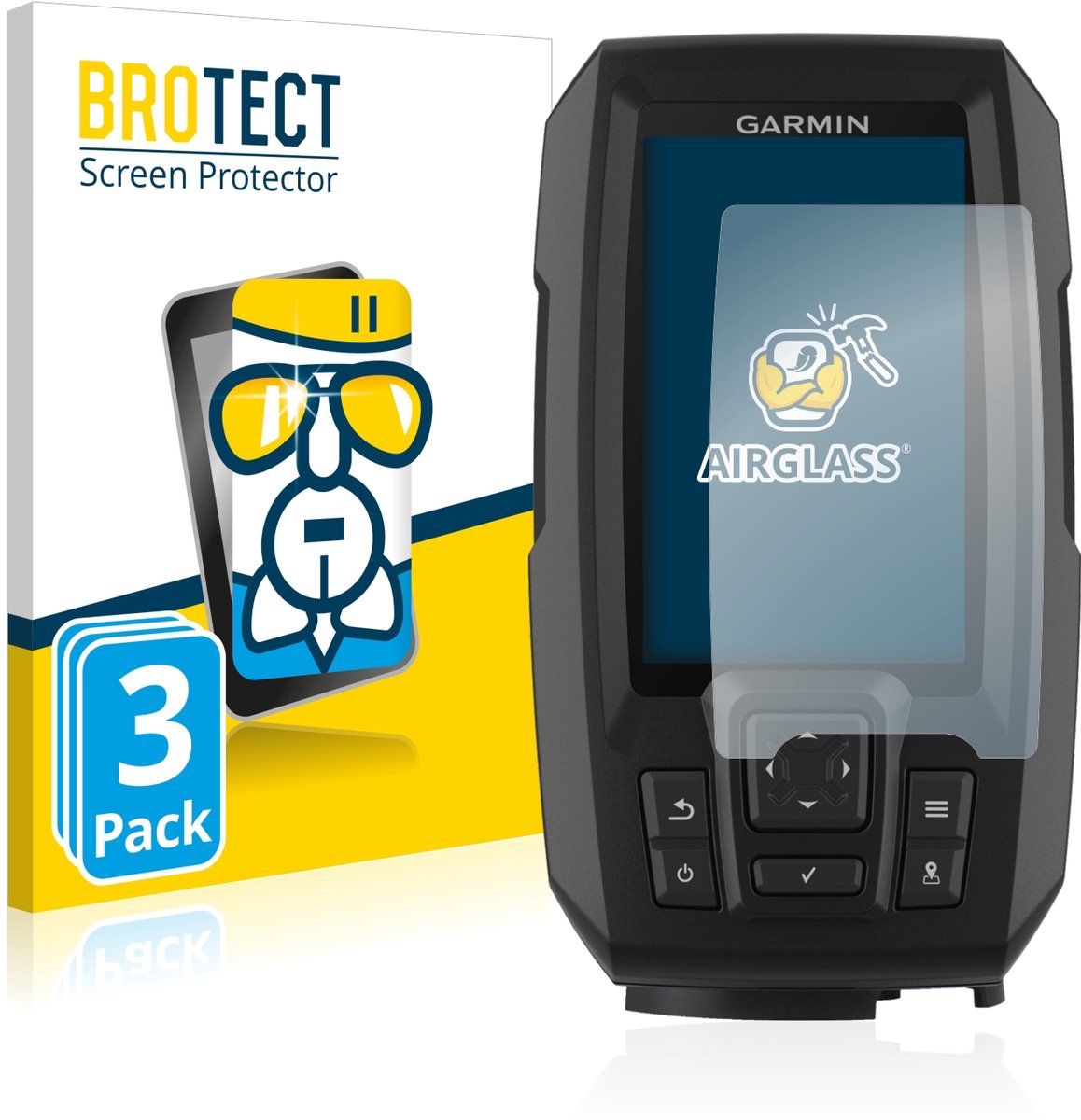 Screenprotector 3 Stuks voor Garmin Striker Plus 4 Beschermglas transparant