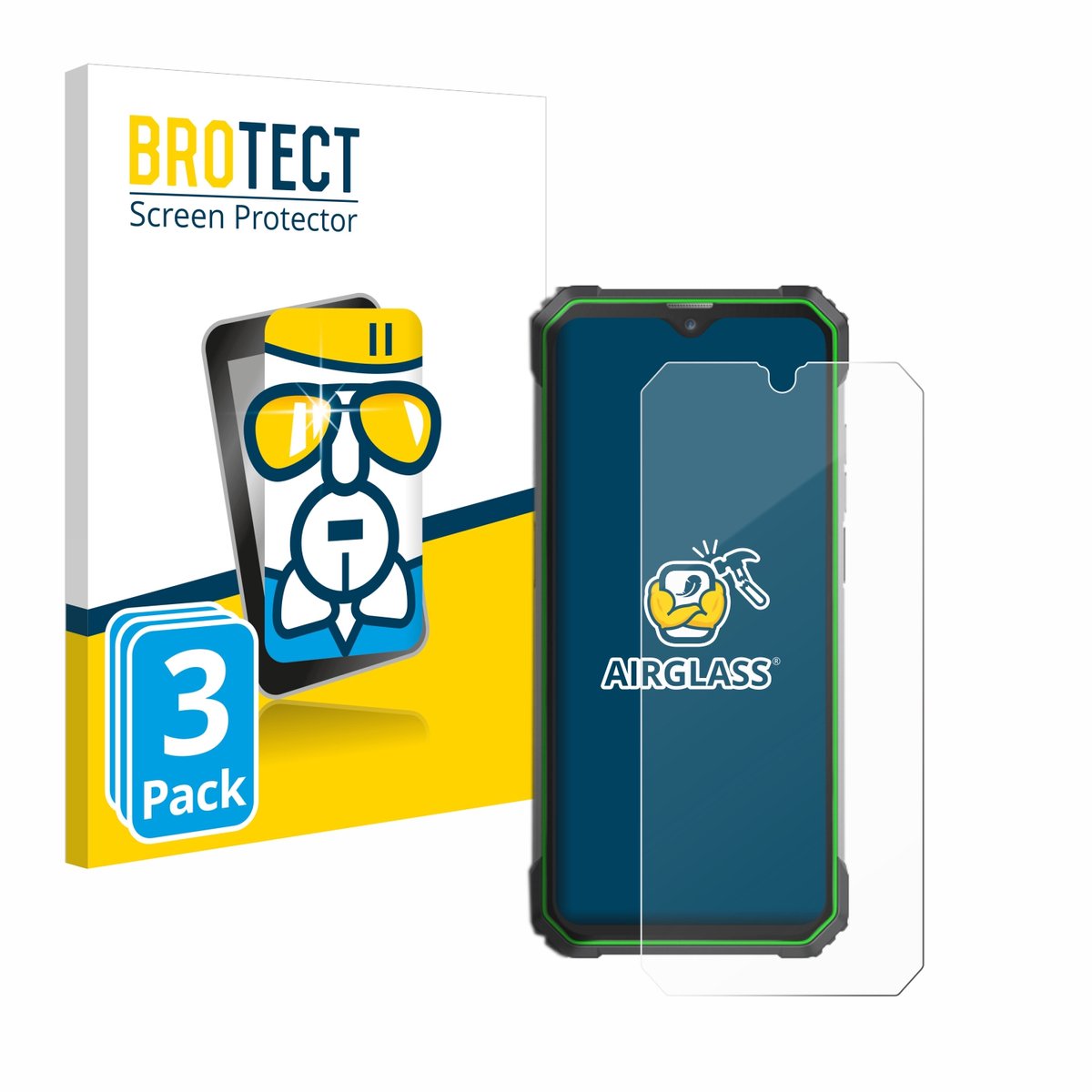 Screenprotector 3 Stuks voor Blackview BL8800 PRO 5G Beschermglas transparant