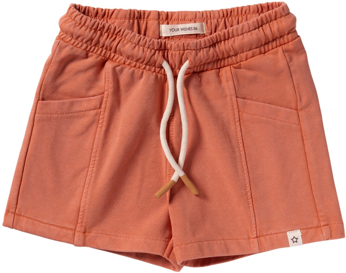 Your Wishes Garment Dye Relaxed Shorts Broeken Jongens - Oranje - Maat 110
