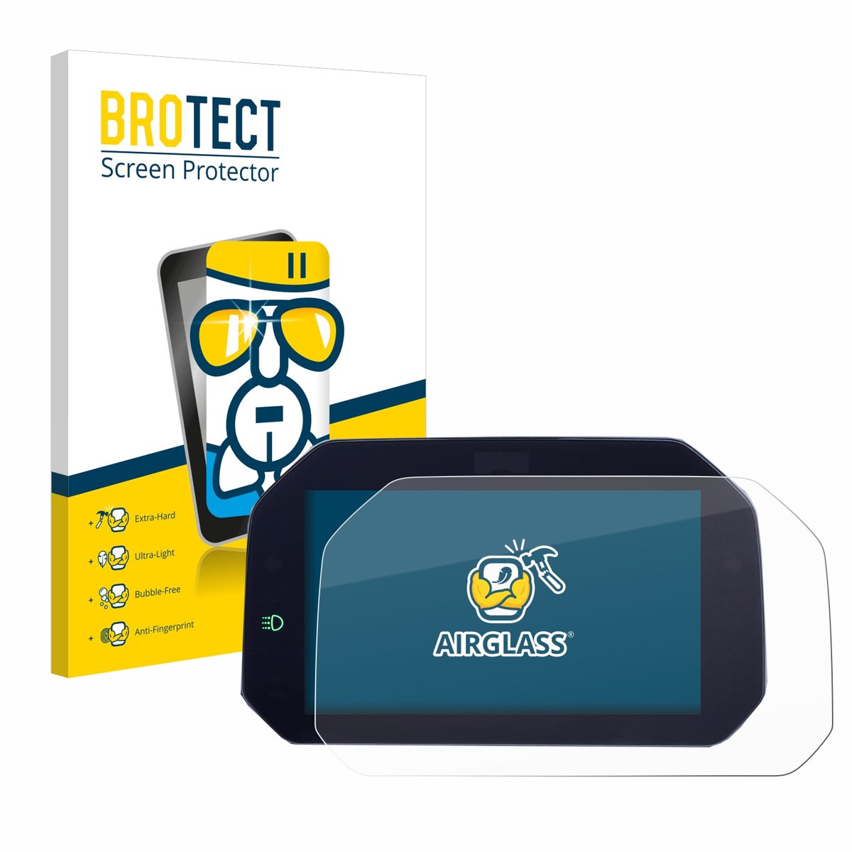 Screenprotector voor BMW R 1250 GS Connectivity TFT 6.5" Beschermglas transparant