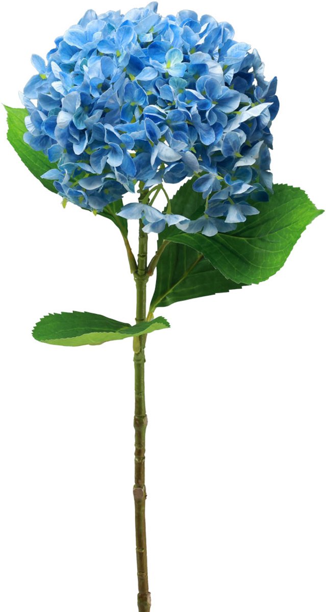 Viana Kunstbloemen decoratie hortensia kunst blauw 69cm