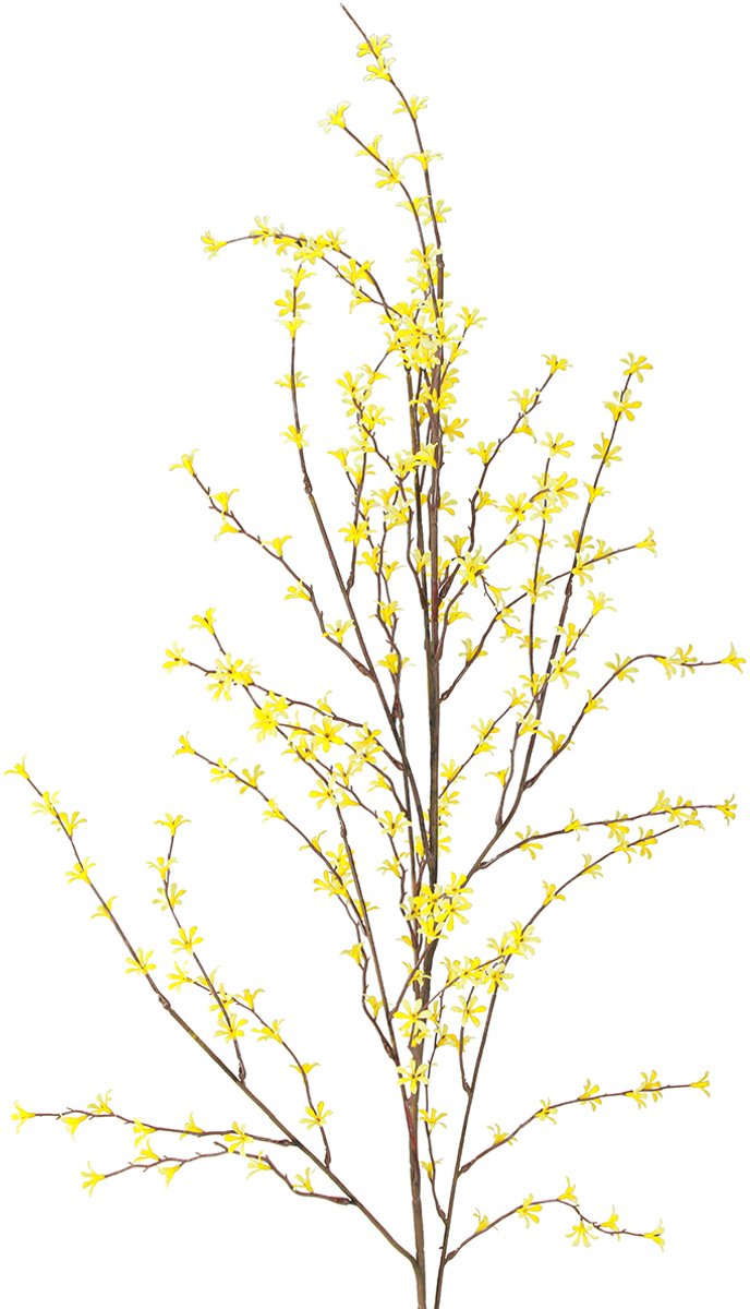 Kunstmatige Forsythia Decoratieve Takken voor Pasen Geel 138cm