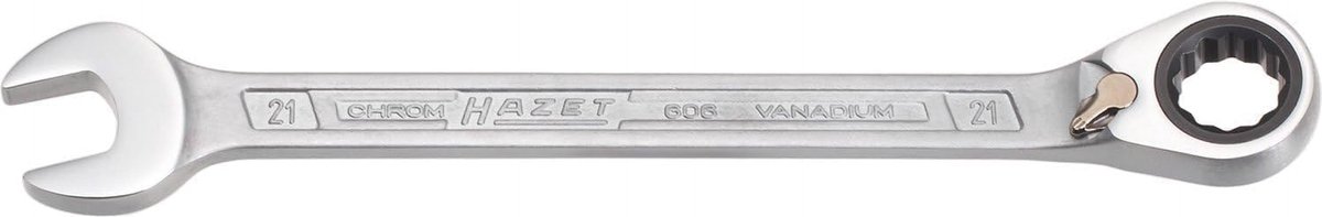 Ratelringsleutel 21 mm met 5° bedieningshoek en 72-tands mechanisme
