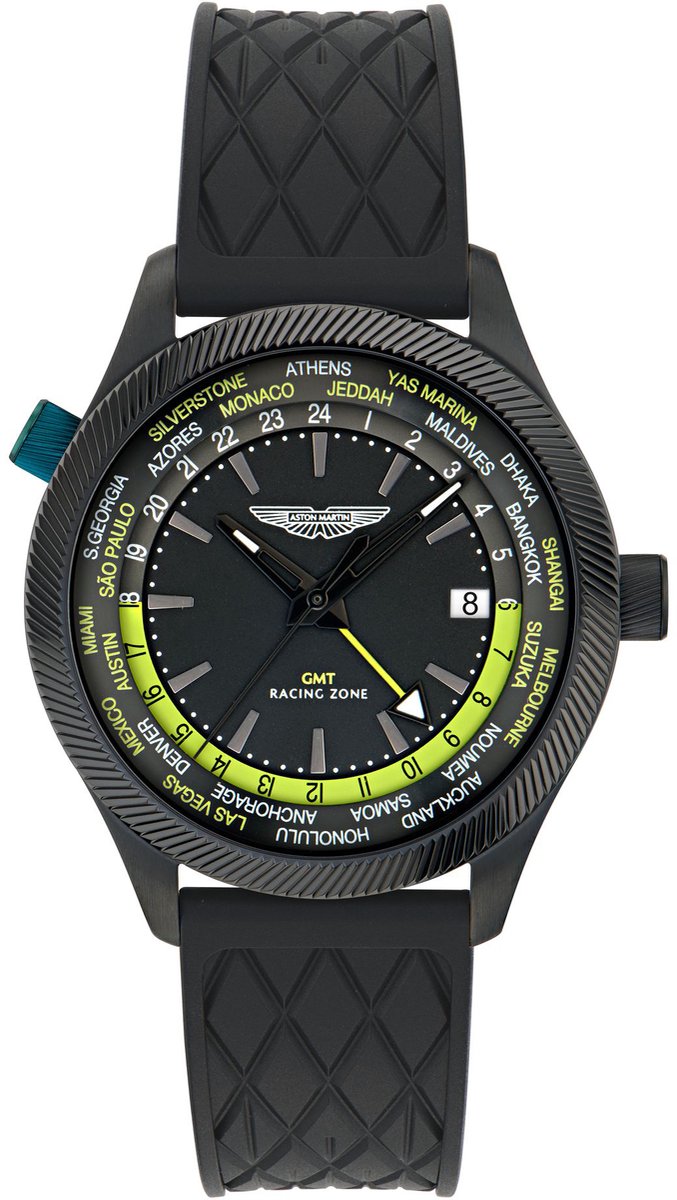 Aston Martin Aml Icon GRZ MTIZ1F501 Horloge - Siliconen - Zwart - Ø 41 mm