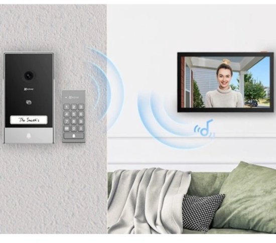 EZVIZ TP7 intercomsysteem 17,8 cm (7') Zwart, Grijs van EZVIZ — afbeelding 2