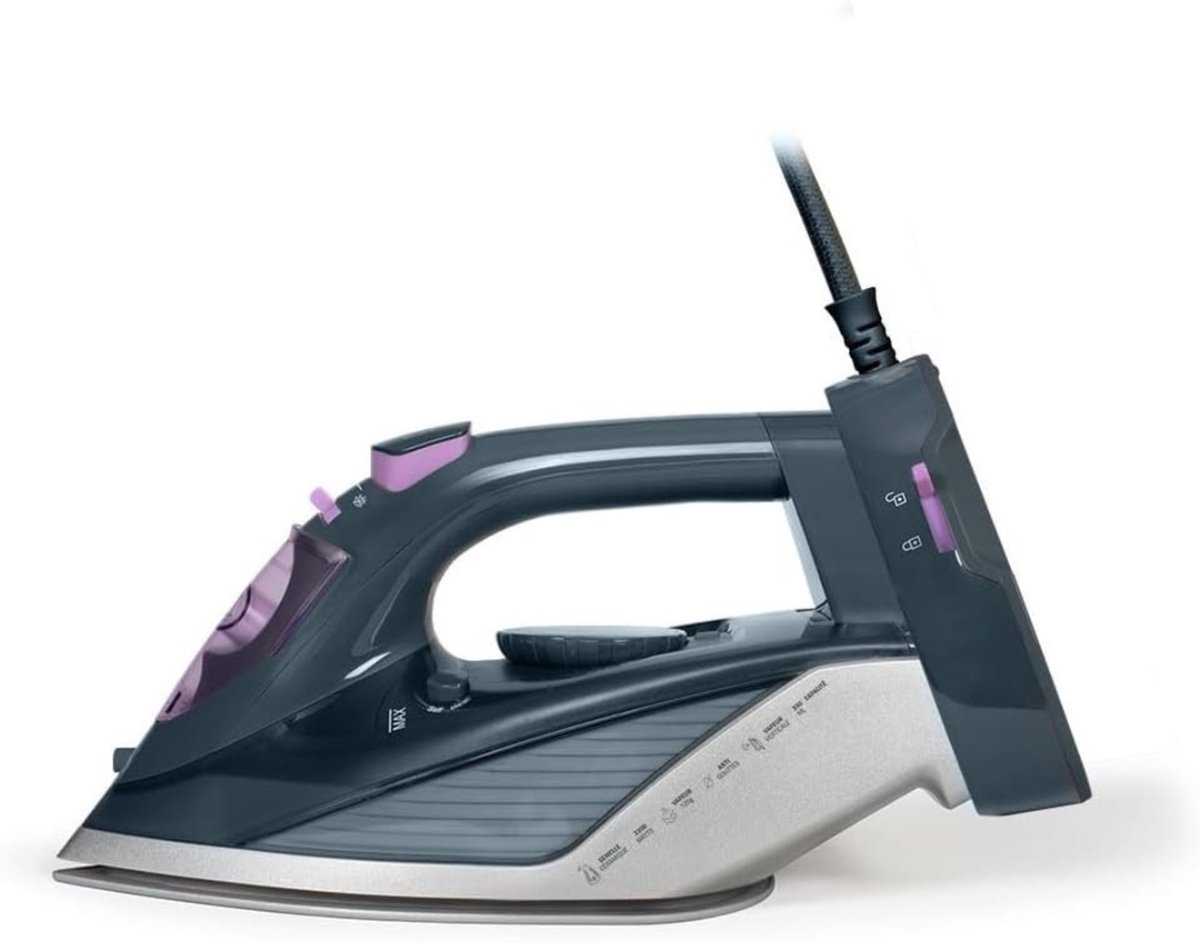 Zyrex® Strijkijzer Draadloos - Strijkijzer - Stomer Kleding - Grijs - 31cm x 14cm x 17cm