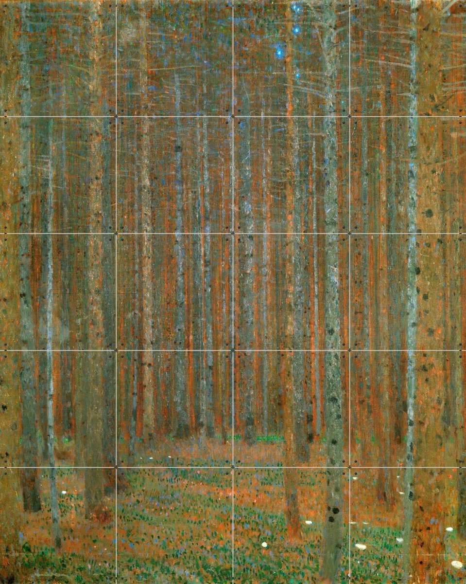 IXXI Fir Forest I, Gustav Klimt & Bridgeman Images - 80 x 100 cm - Gratis ophangtool - Grote wanddecoratie en posters - Art Nouveau, Olieverf
