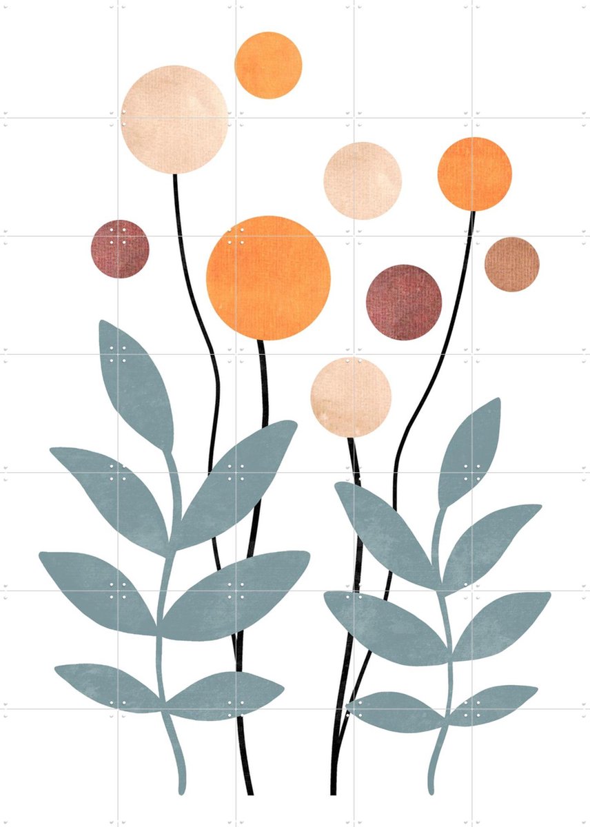 IXXI Wildflower Boom, BAINAI - 100 x 140 cm - Gratis ophangtool - Grote wanddecoratie en posters Kinderkamer, Kinderen