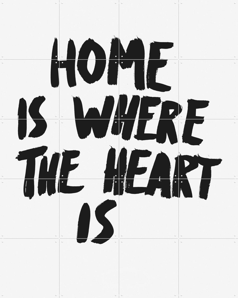 IXXI Home is where the Heart is, Marcus Kraft - 80 x 100 cm - Gratis ophangtool - Grote wanddecoratie en posters - Pop art, Grafisch Ontwerp