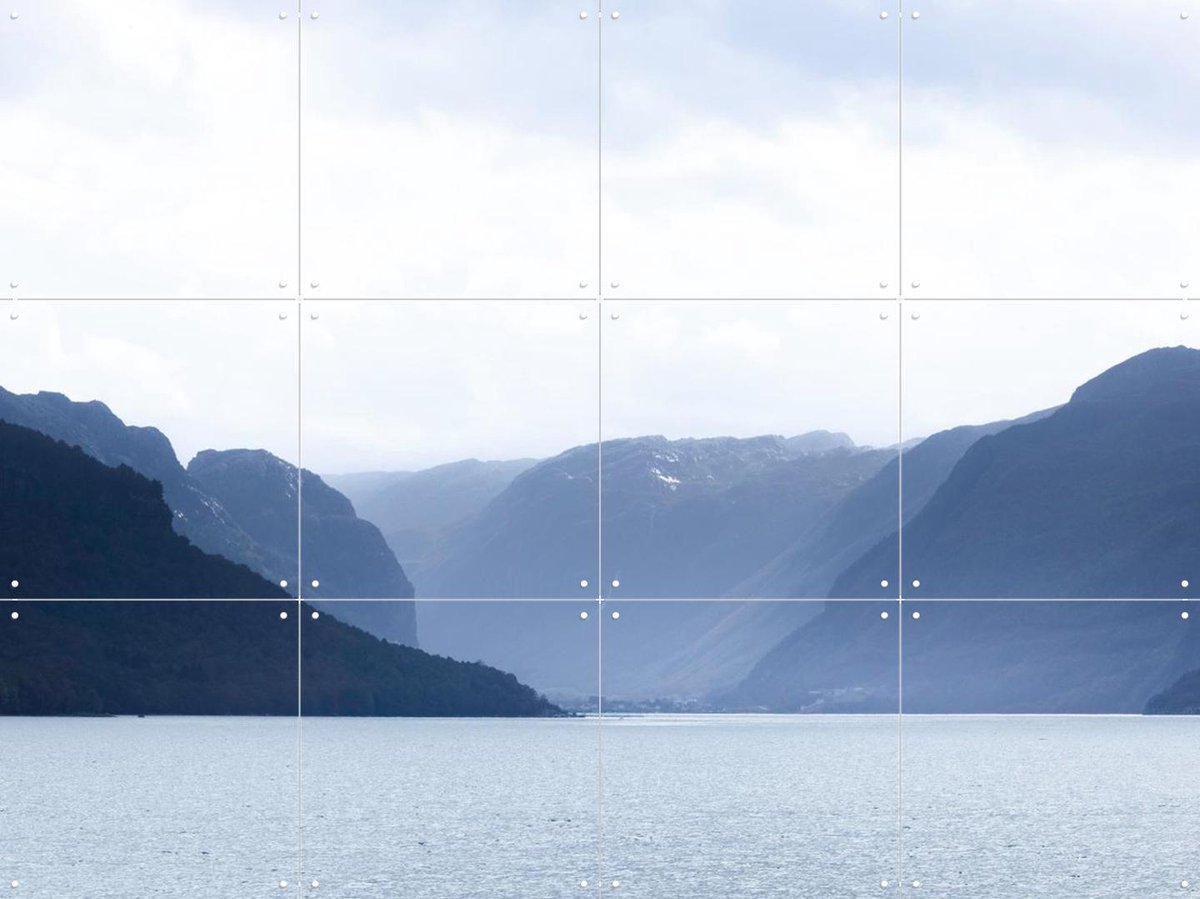 IXXI Norwegian Fjords, Claire Droppert - 80 x 60 cm - Gratis ophangtool - Grote wanddecoratie en posters - Fotografie, Naturalisme, Minimalisme