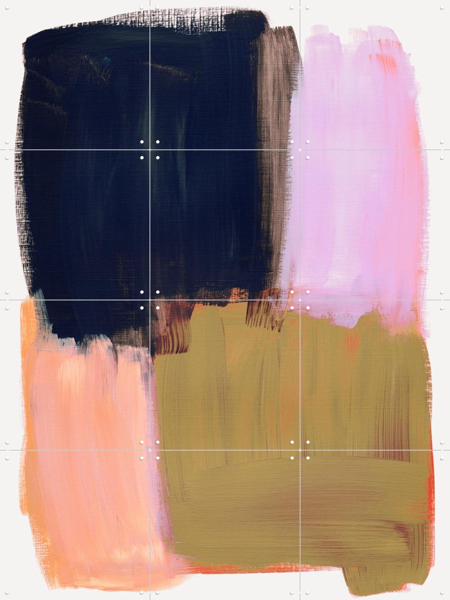 IXXI Abstract Brush Strokes 134, Mareike Böhmer - 60 x 80 cm - Gratis ophangtool - Grote wanddecoratie en posters - Kwaststreken, Kleurrijk, Abstract