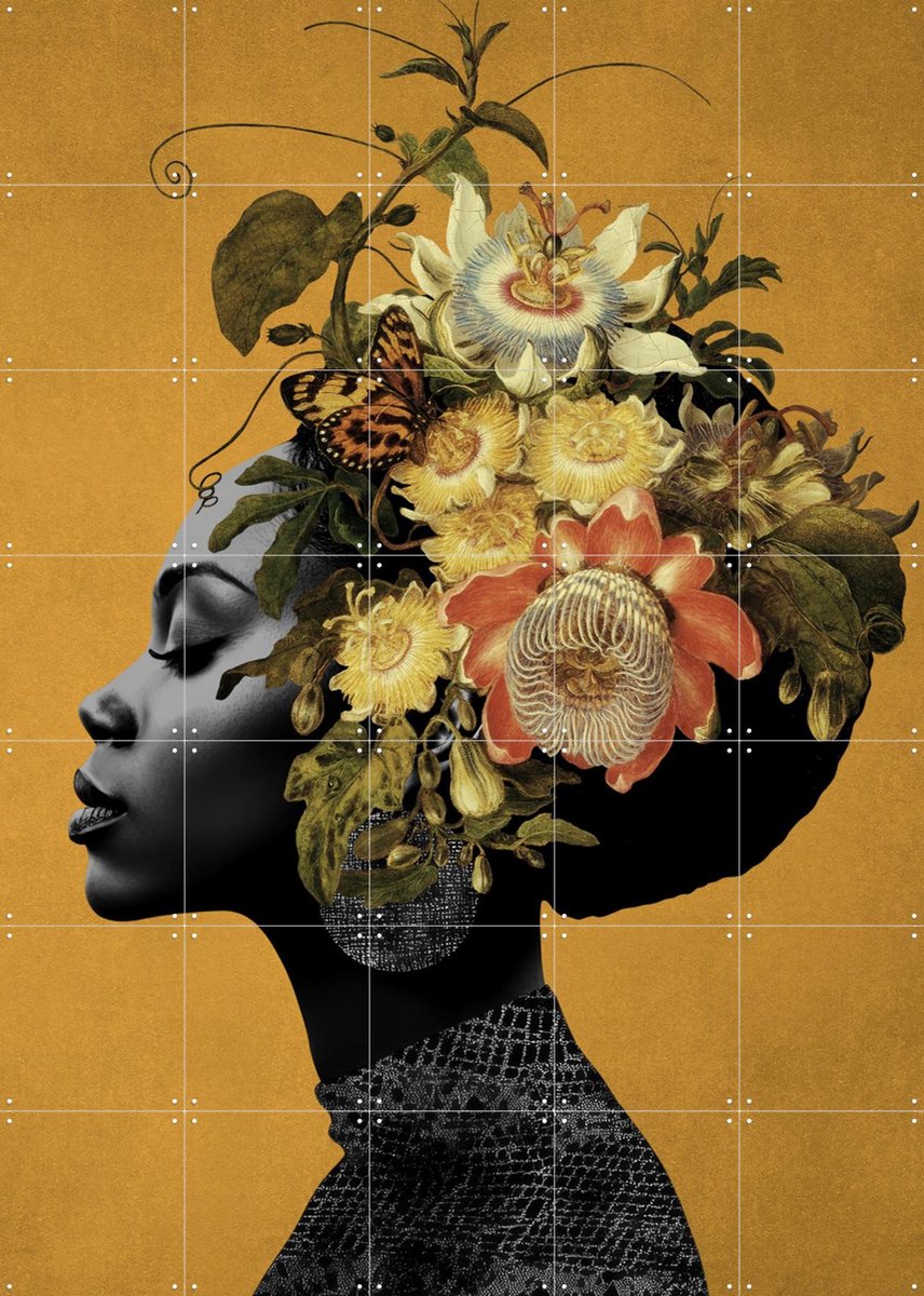 IXXI She is Art, Marja van den Hurk - 100 x 140 cm - Gratis ophangtool - Grote wanddecoratie en posters - Grafisch Ontwerp, Surrealisme, Woonkamer