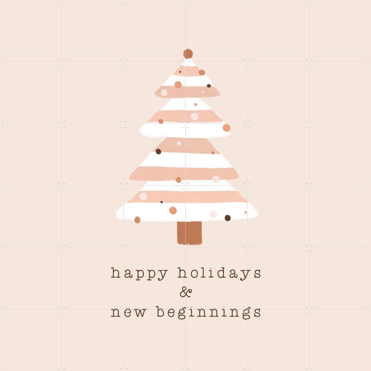 IXXI Happy Holidays & New Beginnings, Orara Studio & Various - 120 x 120 cm - Gratis ophangtool - Grote wanddecoratie en posters - Speels