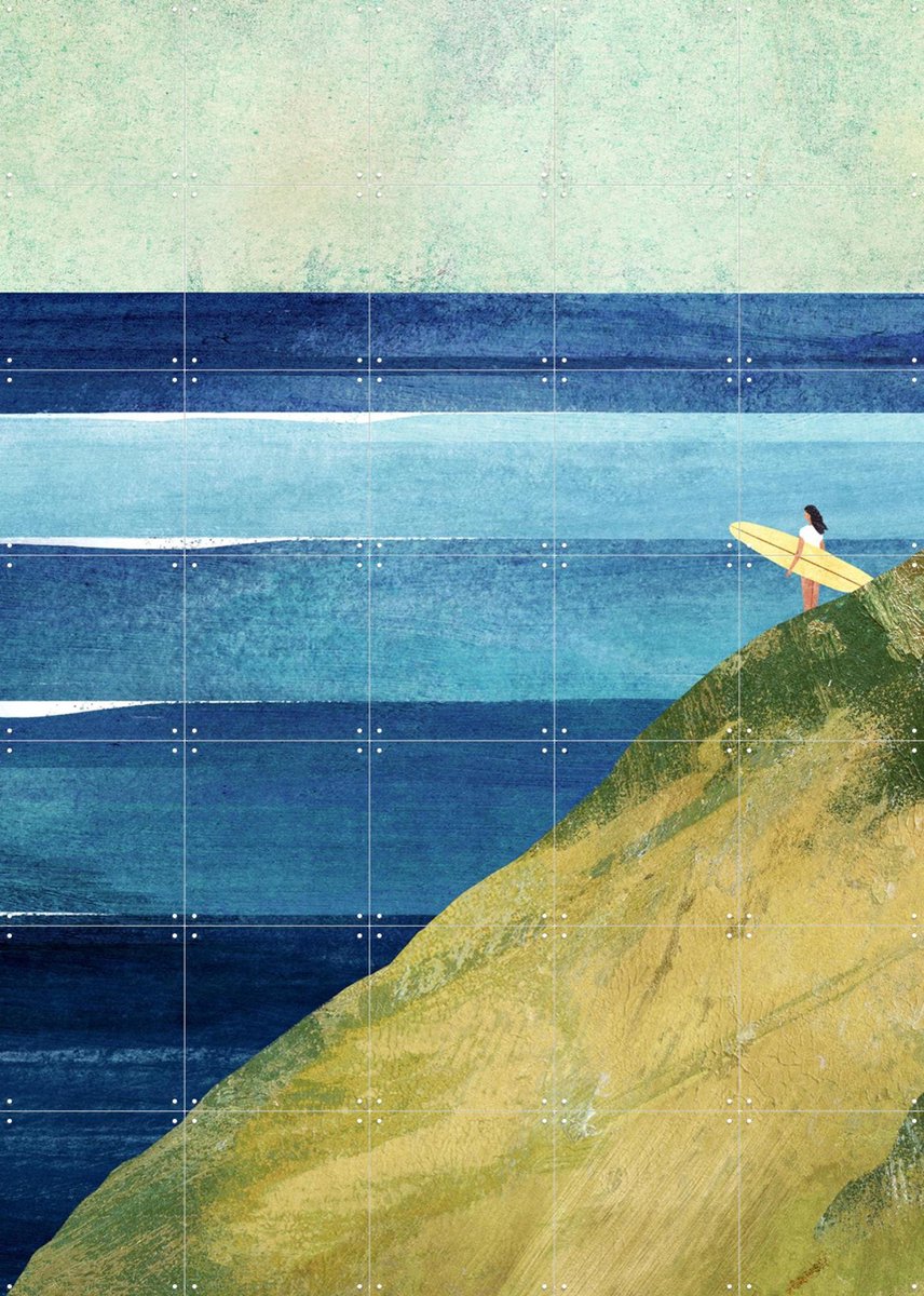 IXXI Lookout Point, Henry Rivers - 100 x 140 cm - Gratis ophangtool - Grote wanddecoratie en posters - Grafisch Ontwerp, Minimalisme, Illustraties