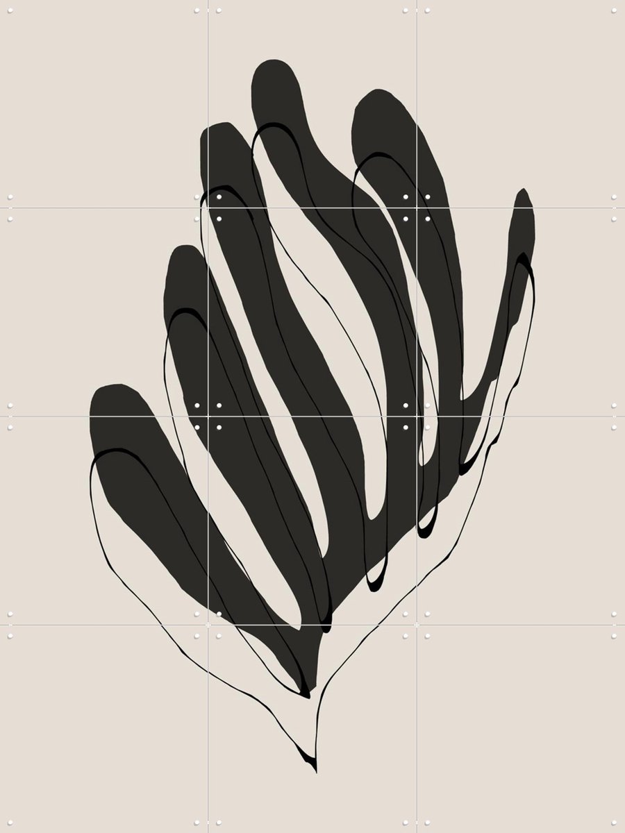 IXXI Modern Flower, The Miuus Studio & Various - 60 x 80 cm - Gratis ophangtool - Grote wanddecoratie en posters - Minimalisme, Abstract, Grafisch