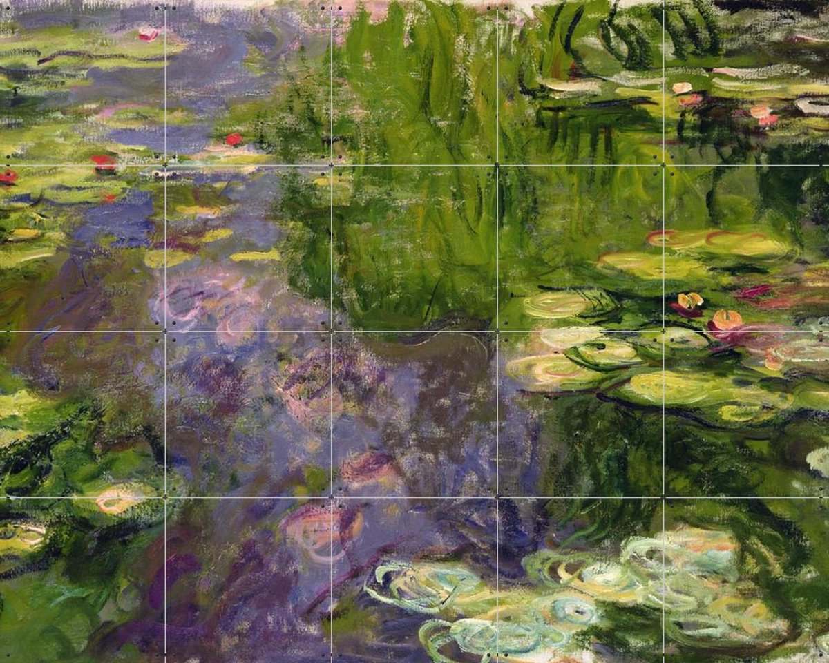 IXXI Waterlilies purple, Claude Monet & Bridgeman Images - 100 x 80 cm - Gratis ophangtool - Grote wanddecoratie en posters - Impressionisme