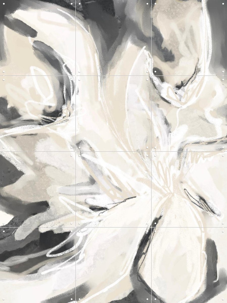 IXXI Modern Abstract in Black and White, Bohomadic Studio - 60 x 80 cm - Gratis ophangtool - Grote wanddecoratie en posters - Abstract, Illustraties