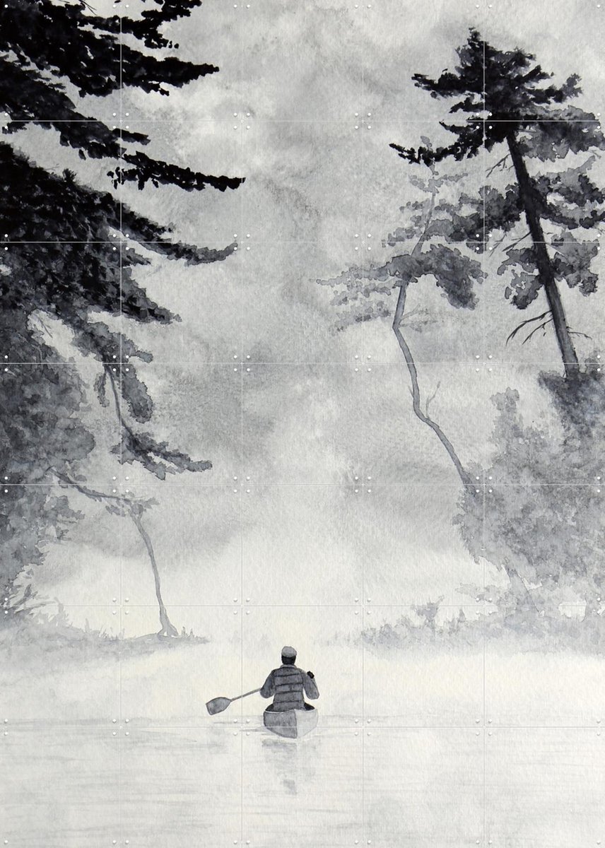 IXXI Towards the adventure, Natalie Bruns - 100 x 140 cm - Gratis ophangtool - Grote wanddecoratie en posters - Aquarel, Slaapkamer, Mancave