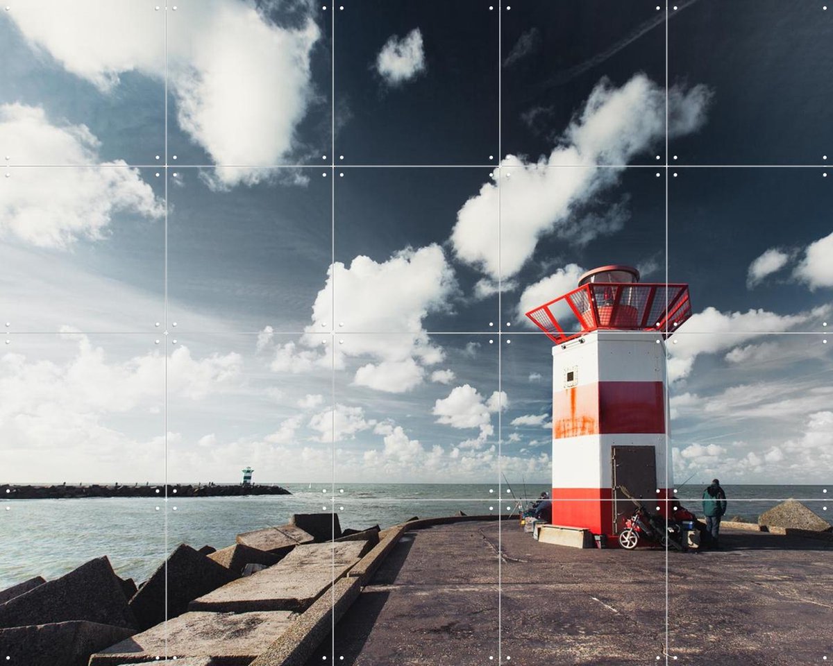 IXXI Lighthouse, Claire Droppert - 100 x 80 cm - Gratis ophangtool - Grote wanddecoratie en posters - Minimalisme, Fotografie, Naturalisme, Realisme