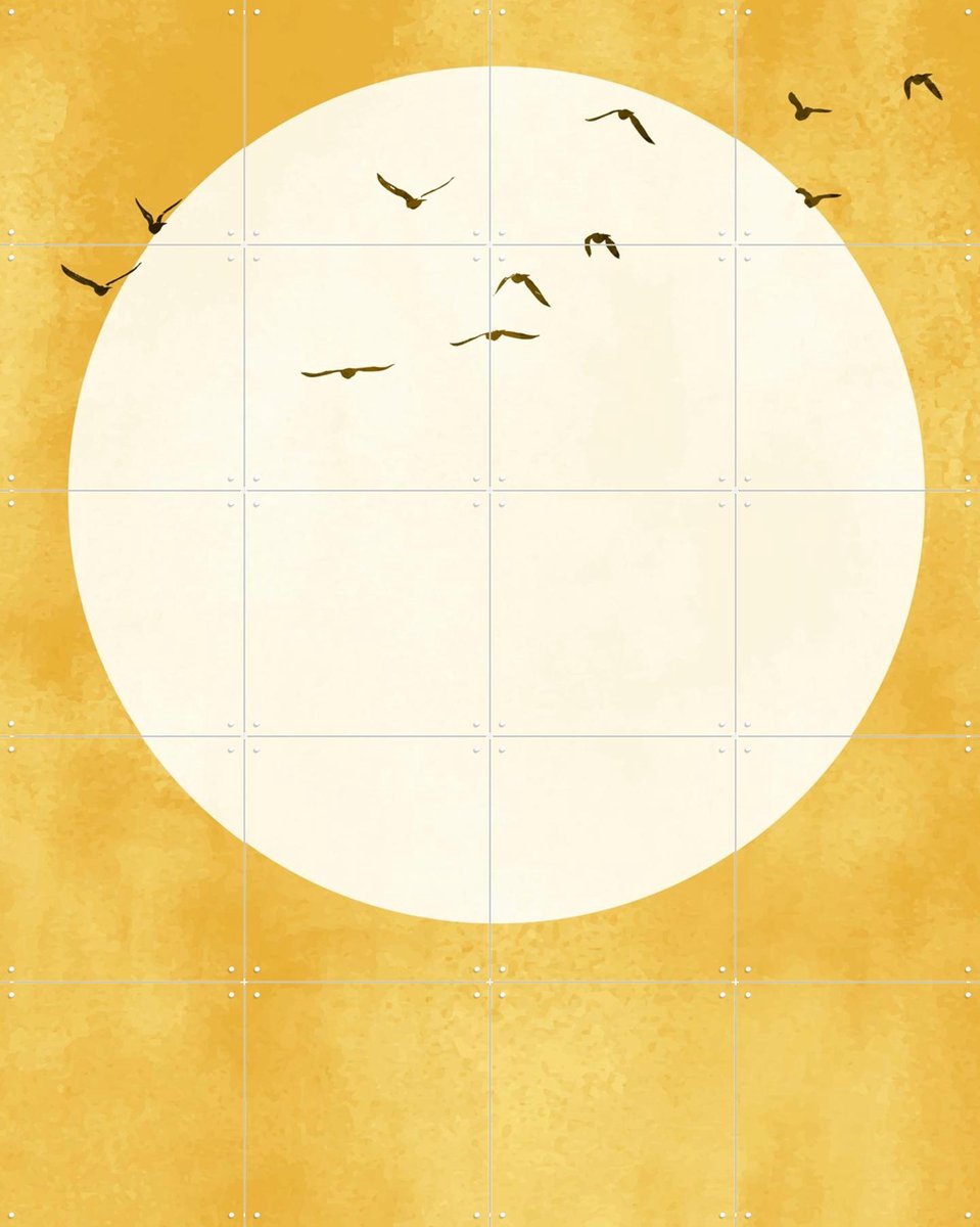 IXXI Eternal Sunshine, Kubistika - 80 x 100 cm - Gratis ophangtool - Grote wanddecoratie en posters - Grafisch Ontwerp, Minimalisme, Slaapkamer