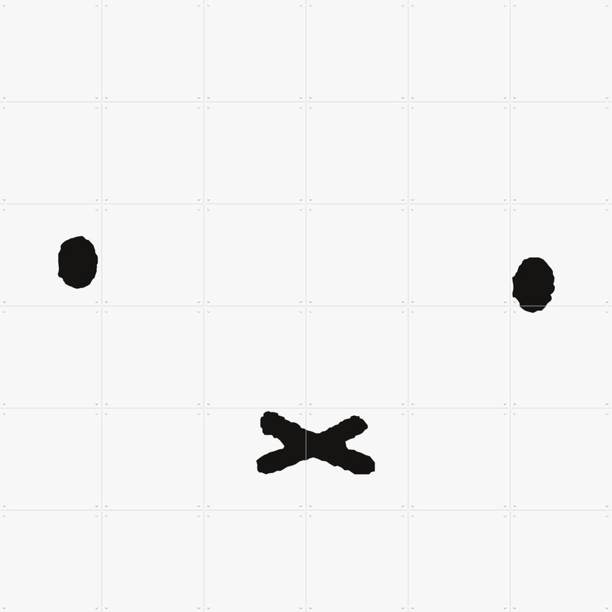 IXXI Nijntje Minimalistisch, Nijntje - 120 x 120 cm - Gratis ophangtool - Grote wanddecoratie en posters - Cartoonesk, Illustraties, Minimalisme