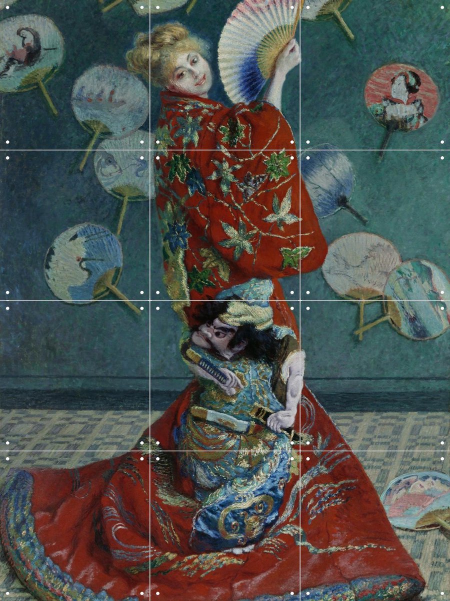 IXXI La Japonaise (Camille Monet in Japanese Costume), Claude Monet & Museum of Fine Arts Boston - 60 x 80 cm - Gratis ophangtool - Grote
